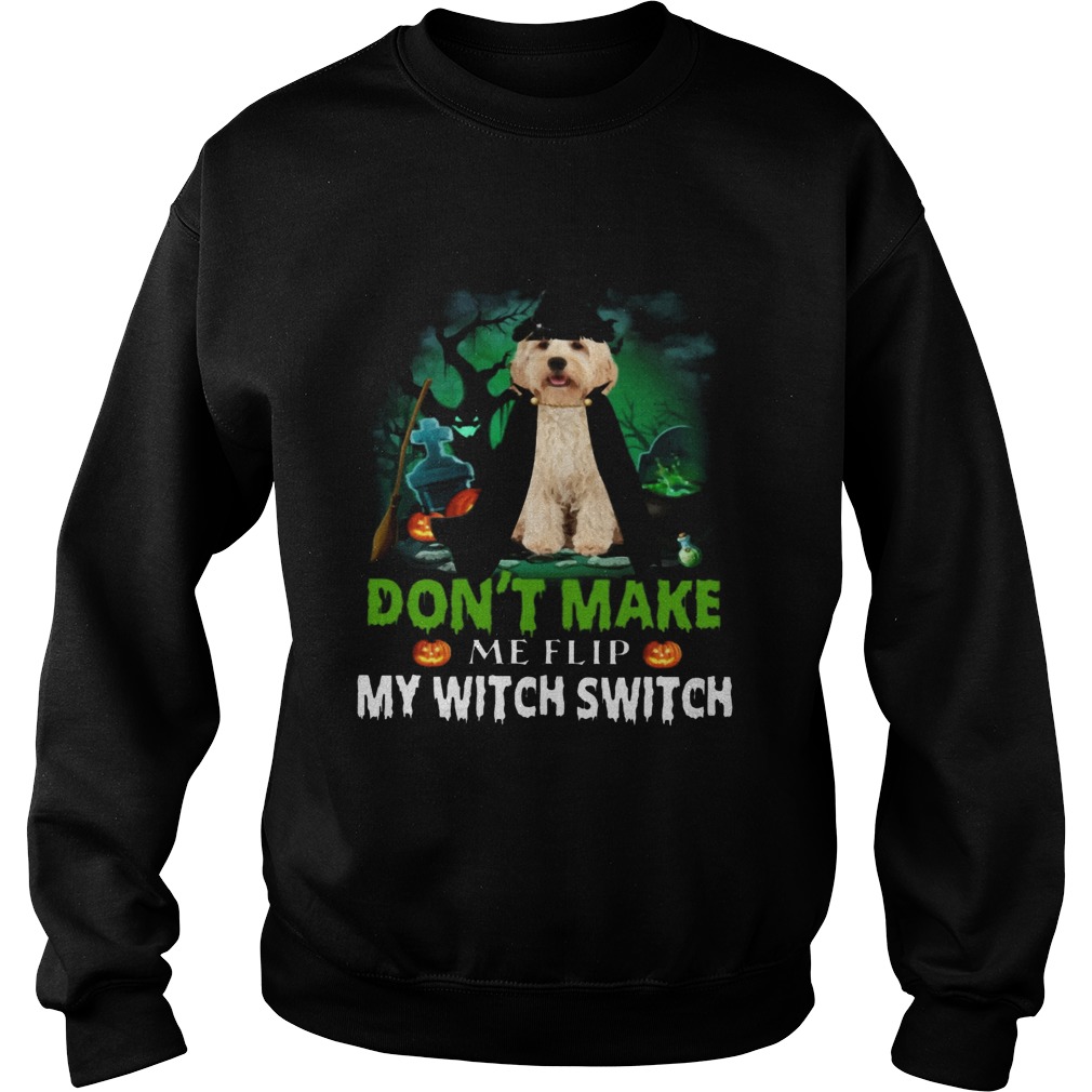 Dont Make Me Flip My Witch Smitch Cockapoo Dogs Lovers JackOLanterns Halloween Shirts Sweatshirt
