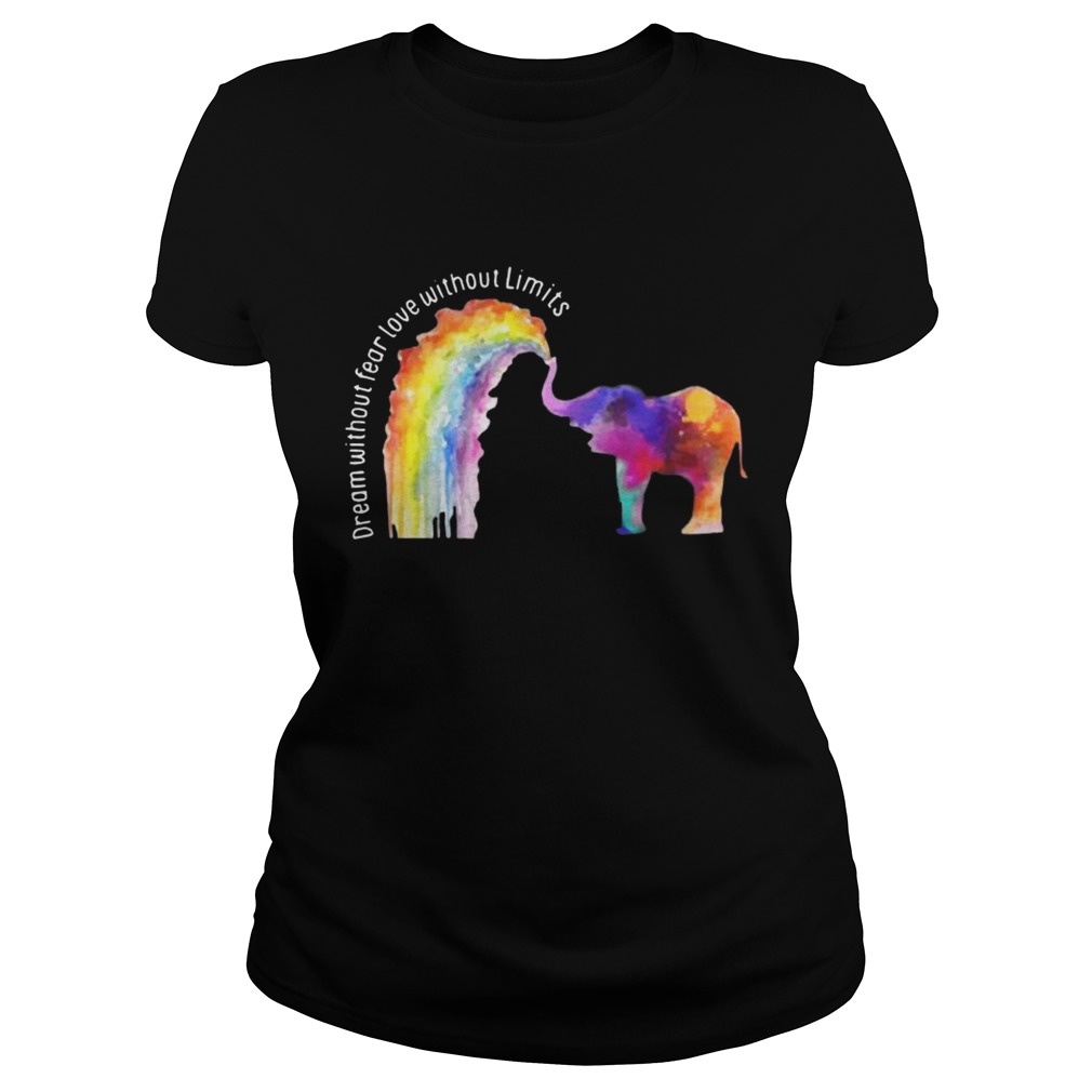 Elephant LGBT Dream Without Fear Love Without Limits Shirt Classic Ladies