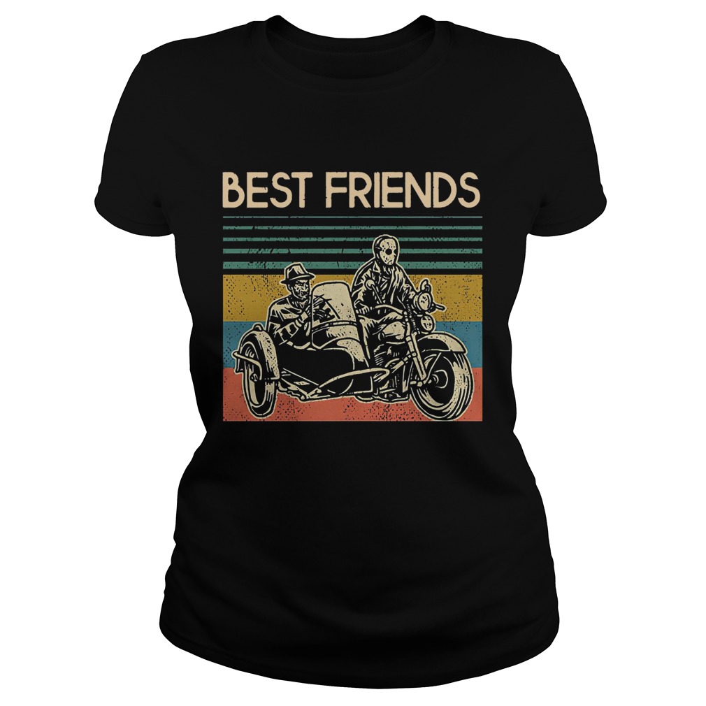 Freddy Krueger and Jason Voorhees best friends Vintage Classic Ladies