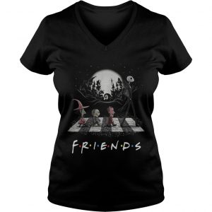 Friends TV show The Nightmare Before Christmas Abbey Road Halloween Ladies Vneck