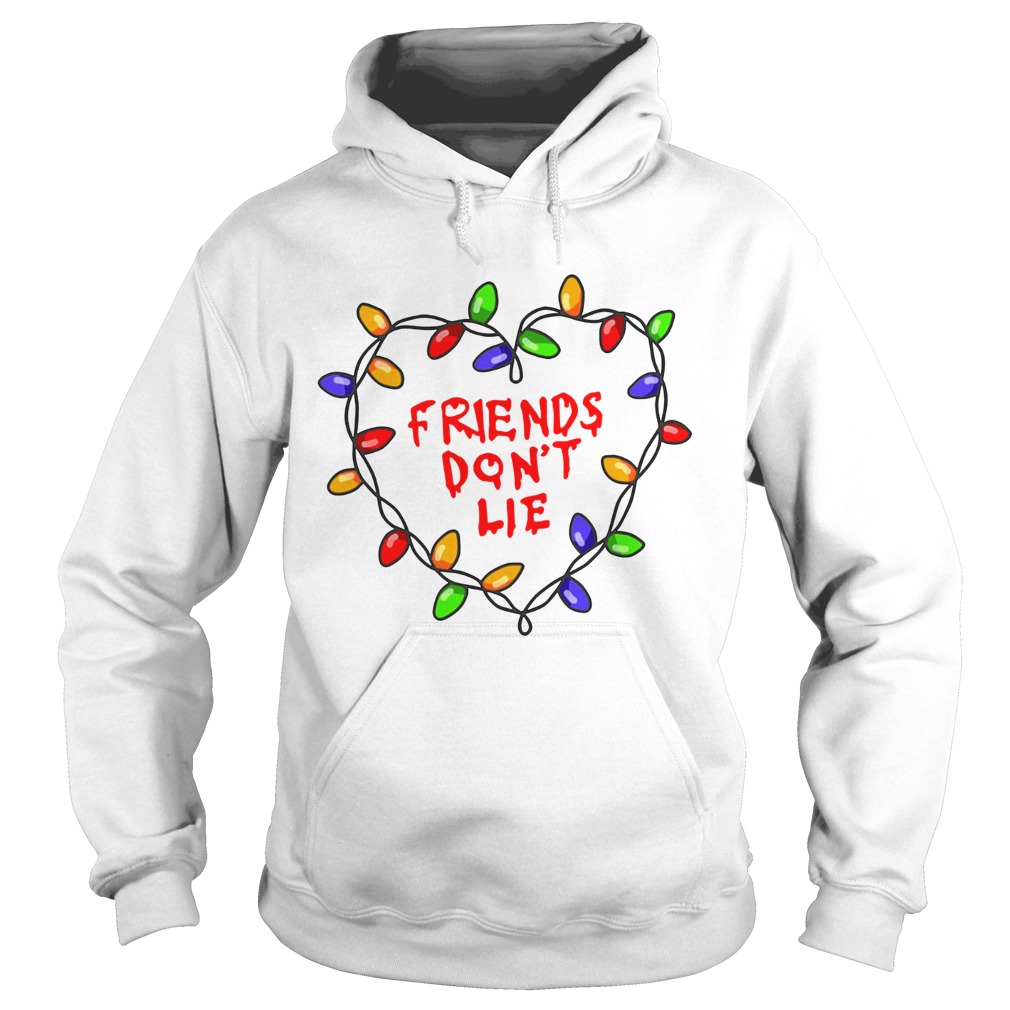 Friends dont lie Stranger Things Christmas Light Wall Hoodie