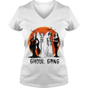 Ghoul Gang sunset Halloween Ladies Vneck