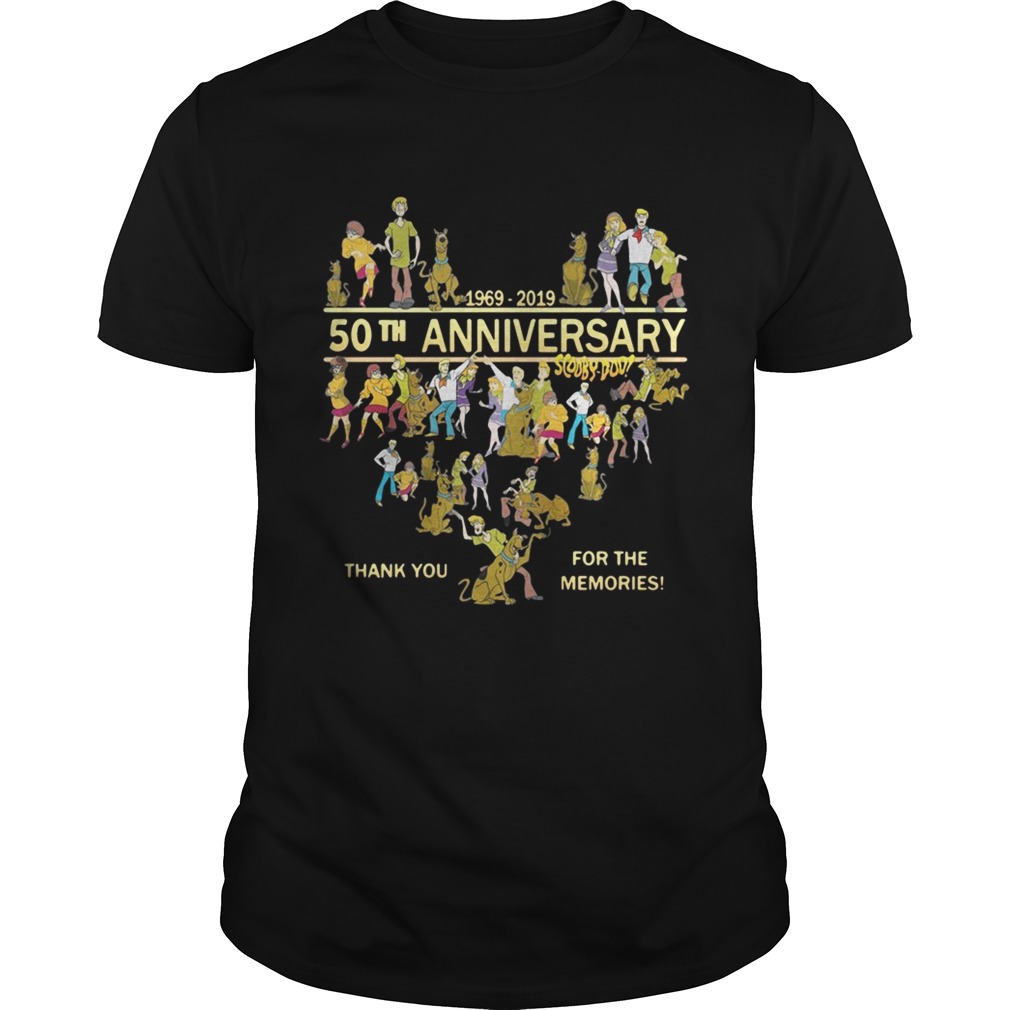 50th anniversary Scooby doo 1969 – 2019 thank you for the memories shirt