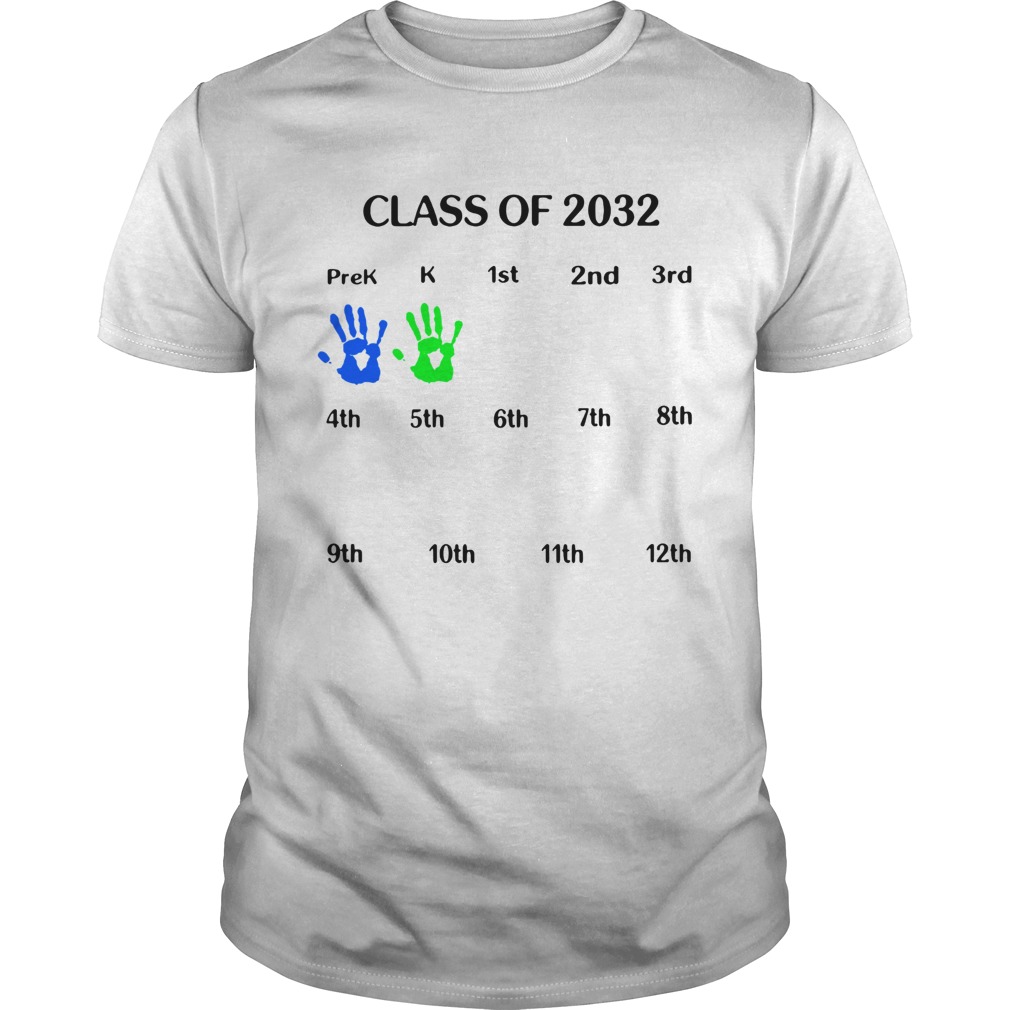 Class of 2032 handprint shirt