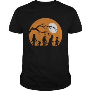 Guys Halloween Trick or Treat Star Wars moon shirt