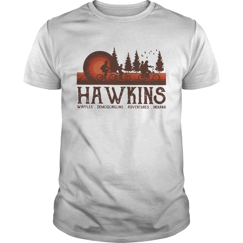 Hawkins Waffles Demogorgons Adventures Indiana Stranger Things shirt