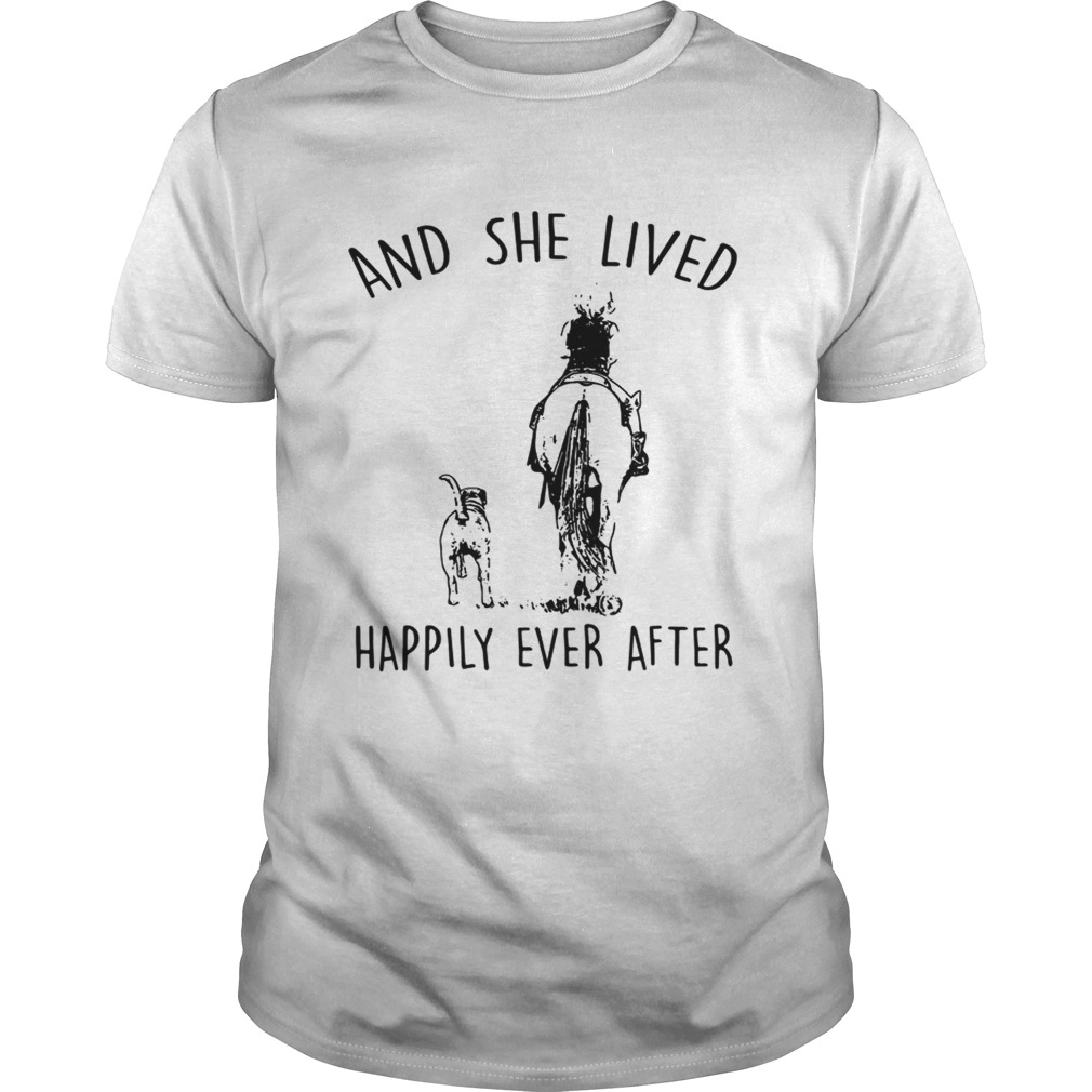 Horse And Dog and she lived happily ever after shirt by Tshirt