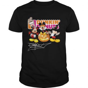 Guys Mickey Mouse Dunkin Donuts Halloween shirt