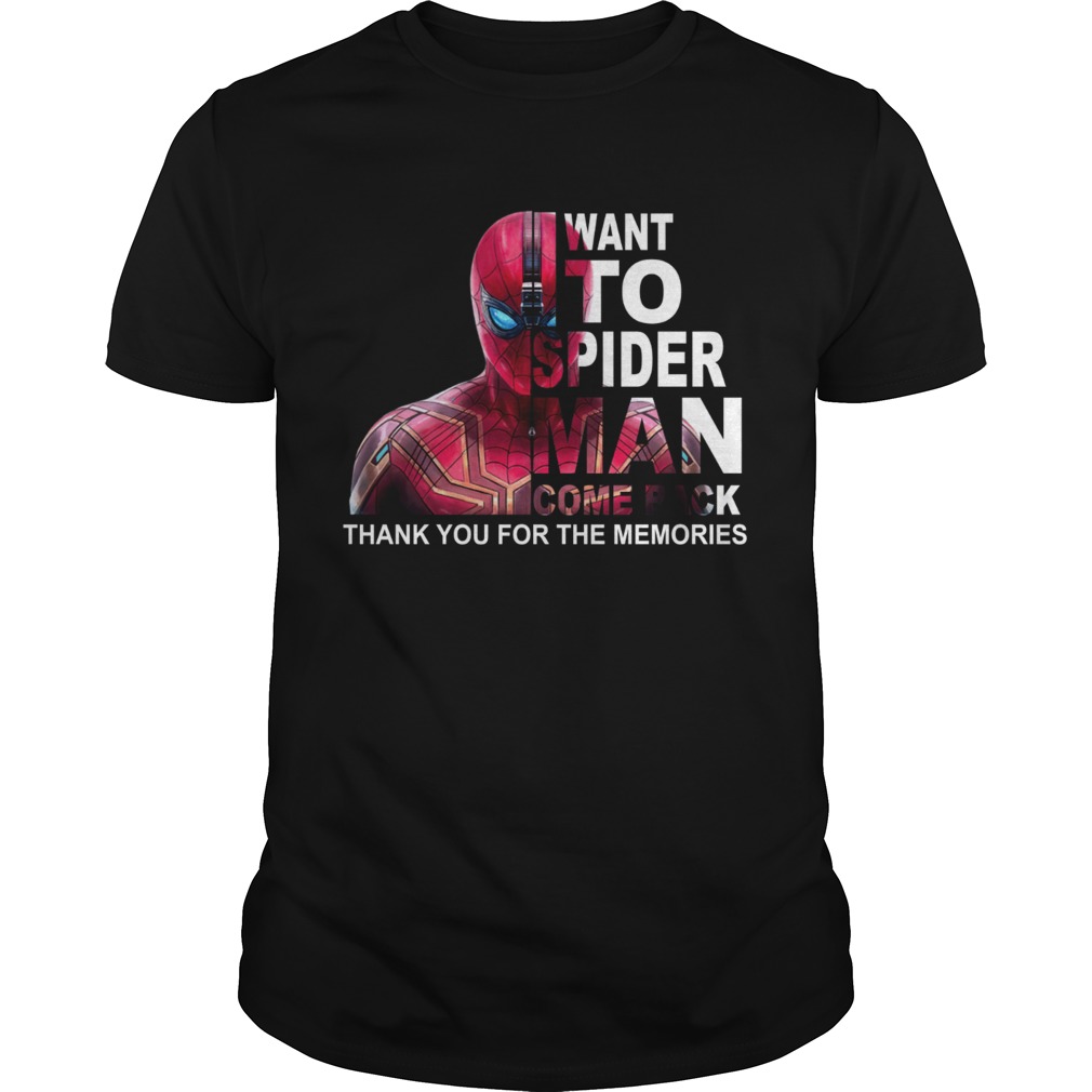 Want to Spider-man come back thank you shirt