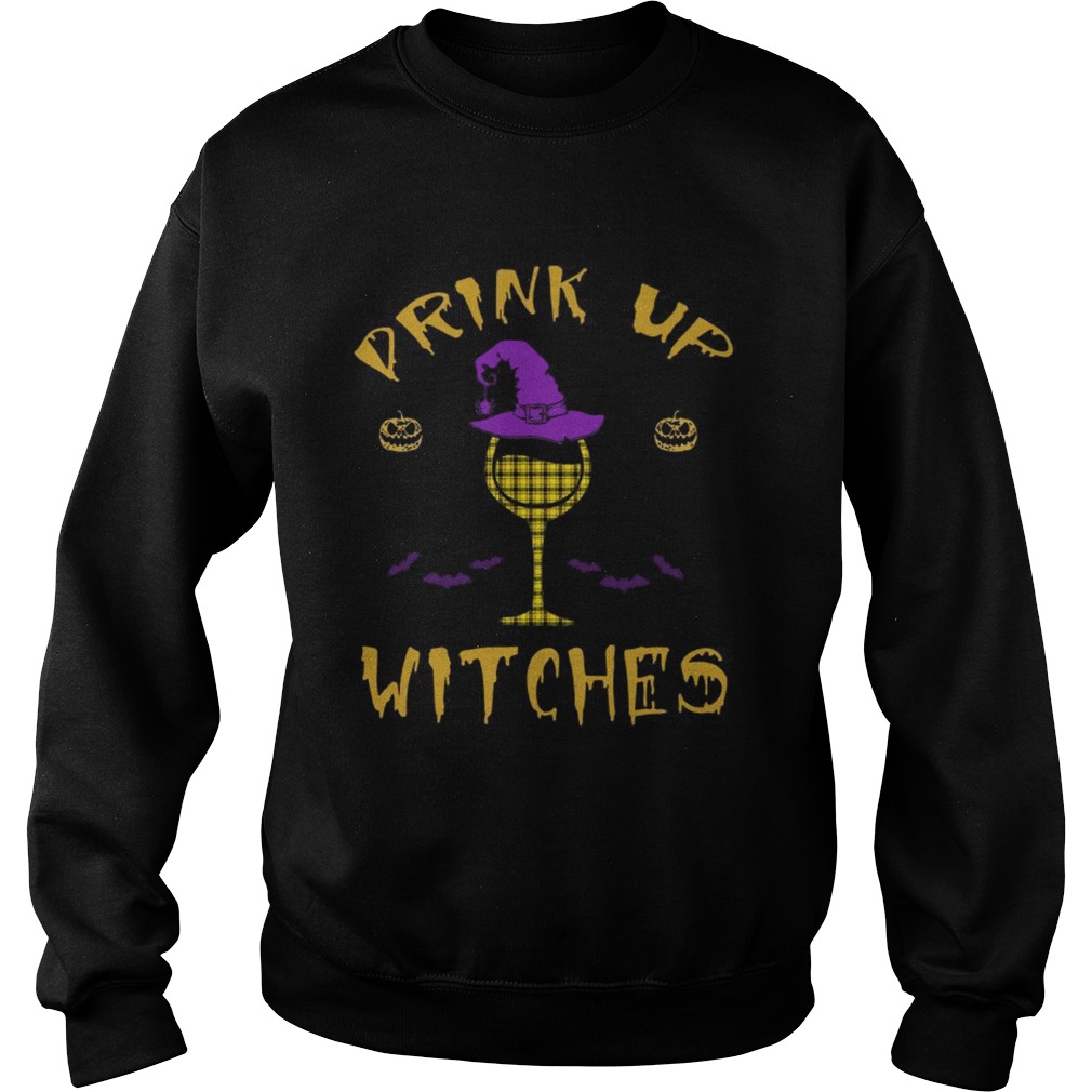 Happy Halloween Drink Up Witches Wine Lover TShirt Sweatshirt