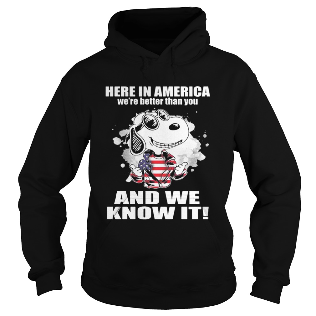 Here In America Were Better Than You And We Know It Shirt Hoodie