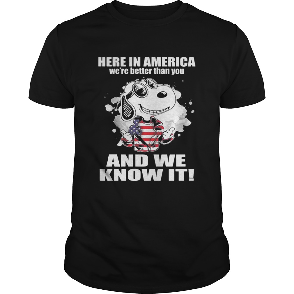 Here In America Were Better Than You And We Know It Shirt
