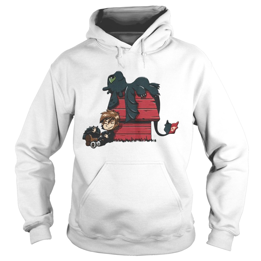 Hiccup with Toothless Peanuts style Hoodie