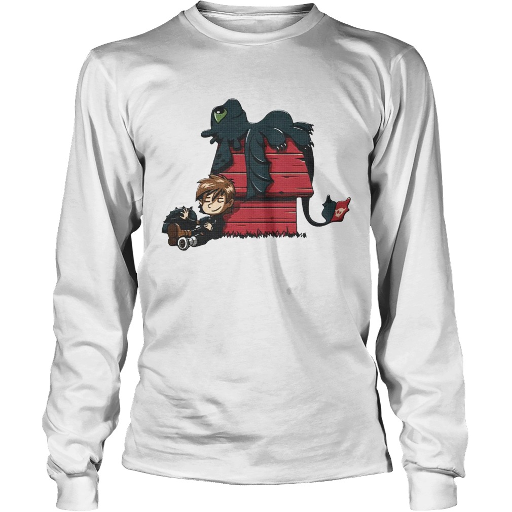 Hiccup with Toothless Peanuts style LongSleeve