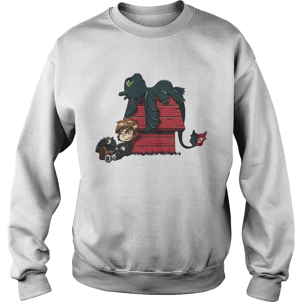 Hiccup with Toothless Peanuts style Sweatshirt