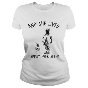 Horse And Dog and she lived happily ever after shirt by Ladies Tee