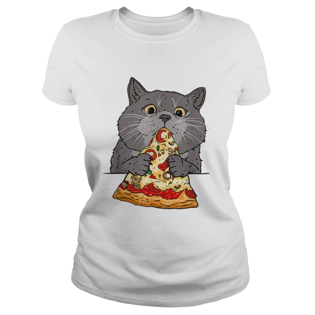 Hot Cute Cat Like Pizza With Cheese Cats Lovers Classic Ladies