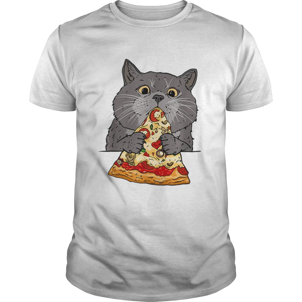 Hot Cute Cat Like Pizza With Cheese Cats Lovers shirt