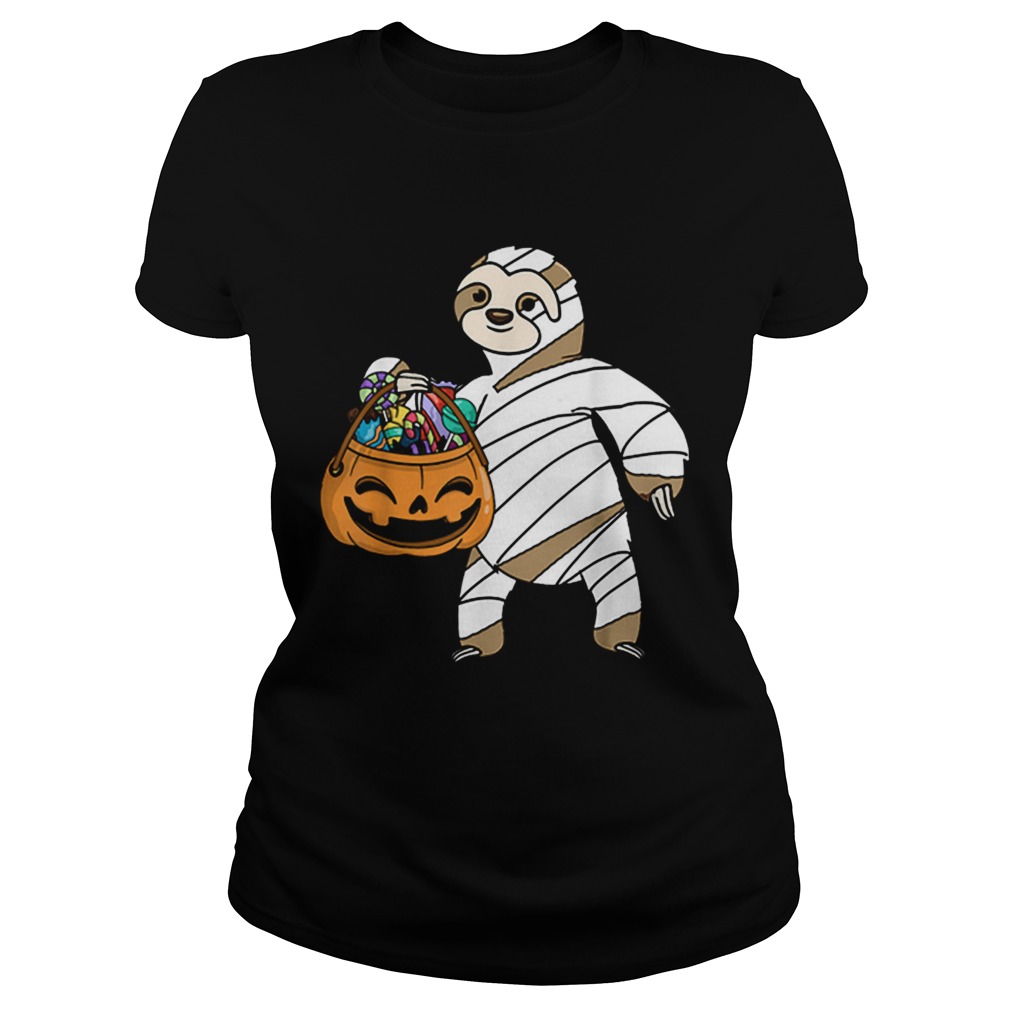 Hot Halloween Pumpkin Sloth Mummy Gift For Kids Boys Girls Classic Ladies
