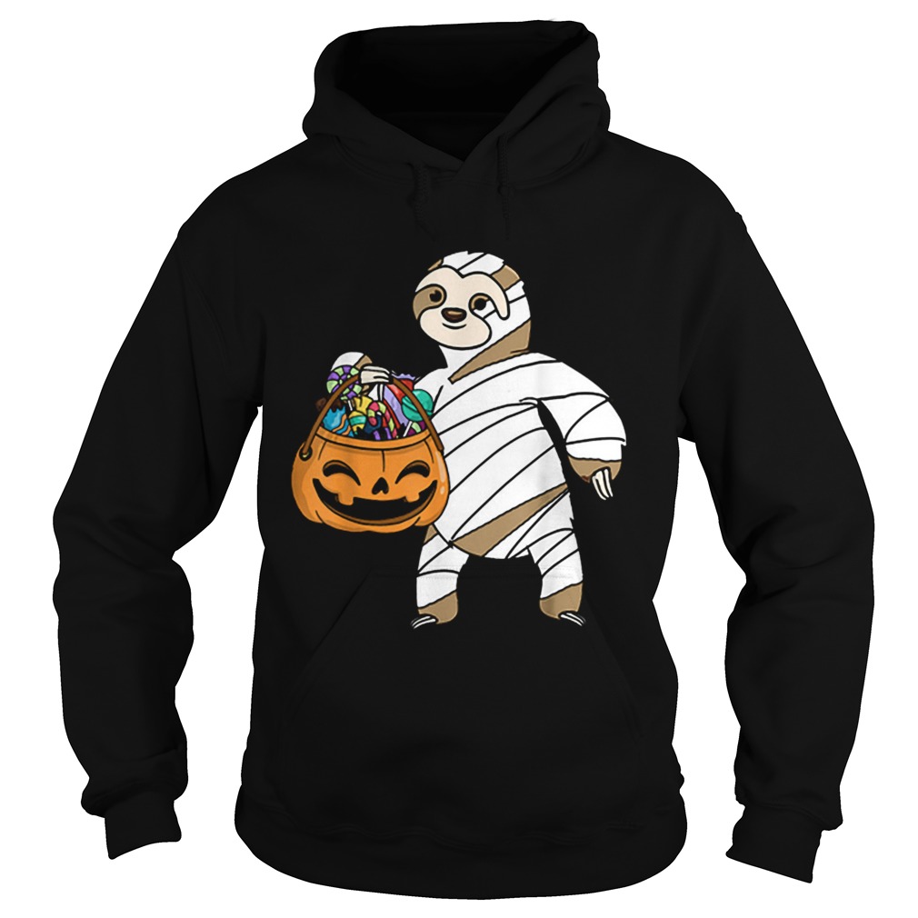 Hot Halloween Pumpkin Sloth Mummy Gift For Kids Boys Girls Hoodie