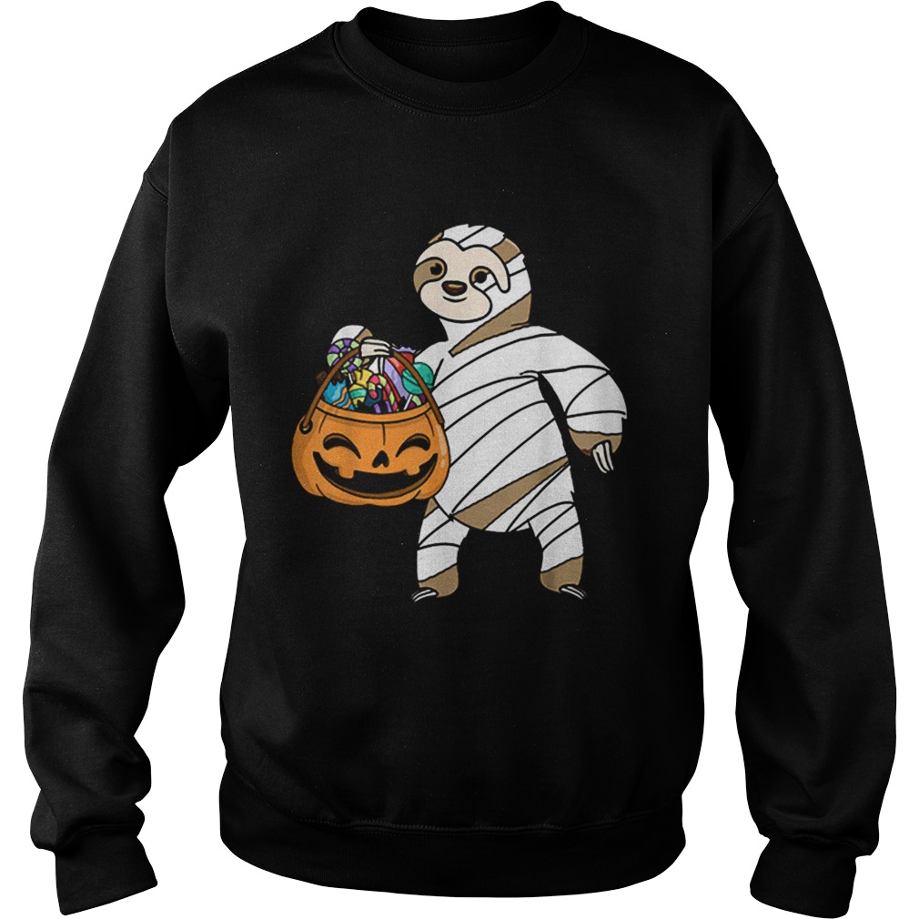 Hot Halloween Pumpkin Sloth Mummy Gift For Kids Boys Girls Sweatshirt