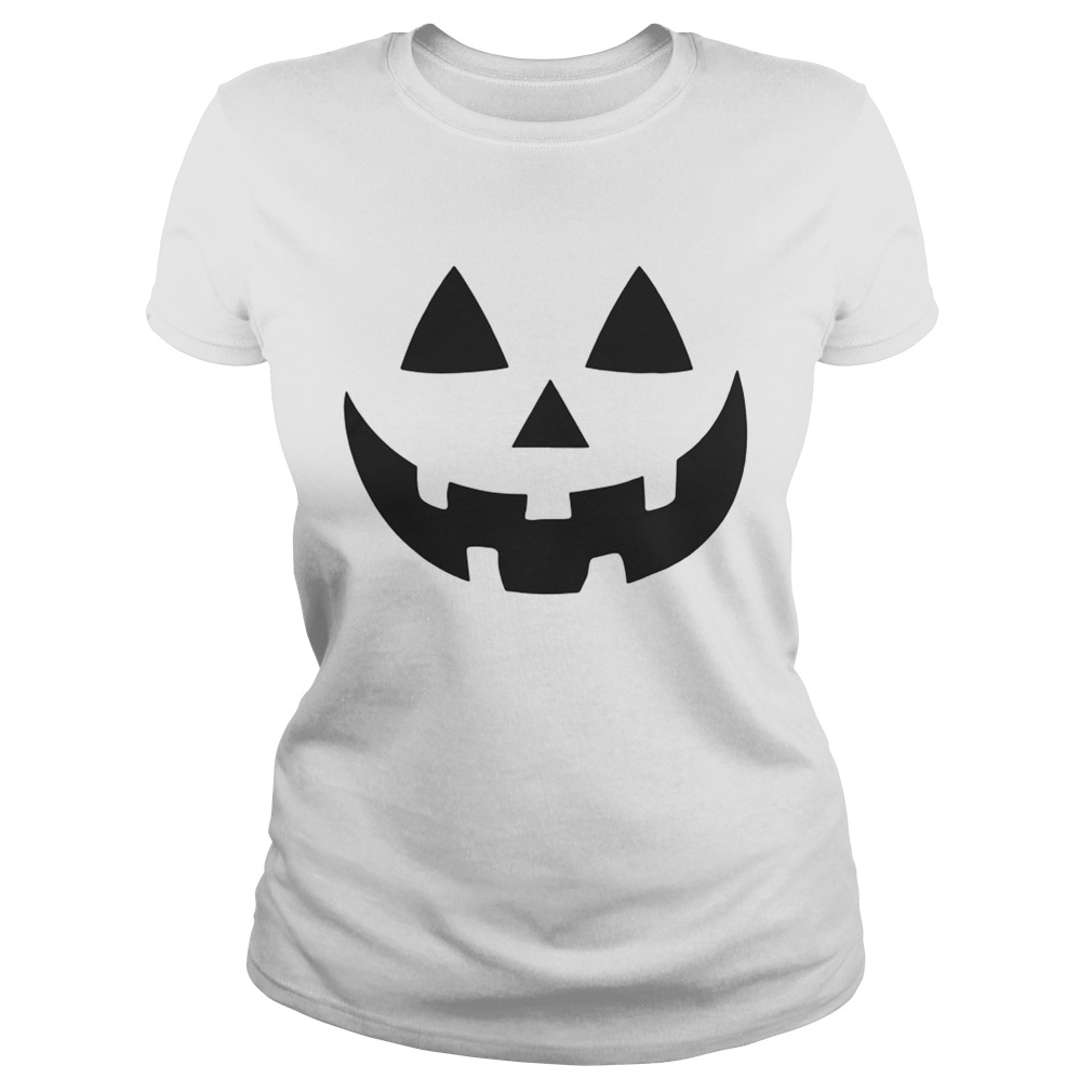 Jack O Lantern Halloween Pumpkin Face Shirt Classic Ladies