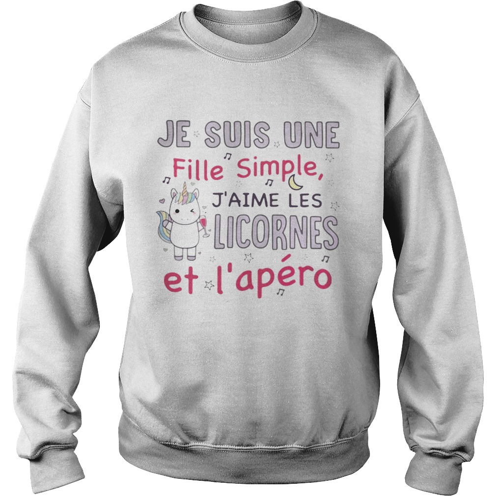 Je Suis Une Fille Jaime Les Licornes Et Lapro Shirt Sweatshirt