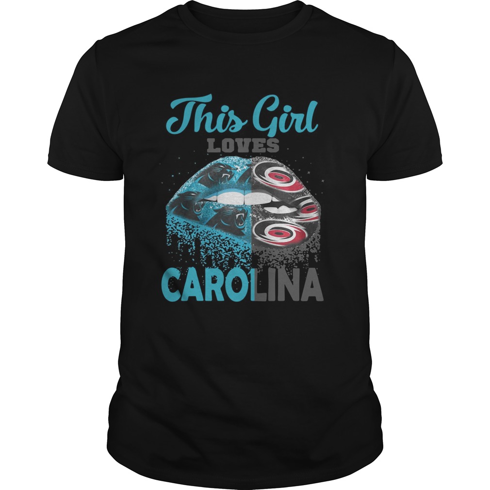Lip this girl loves Carolina shirt