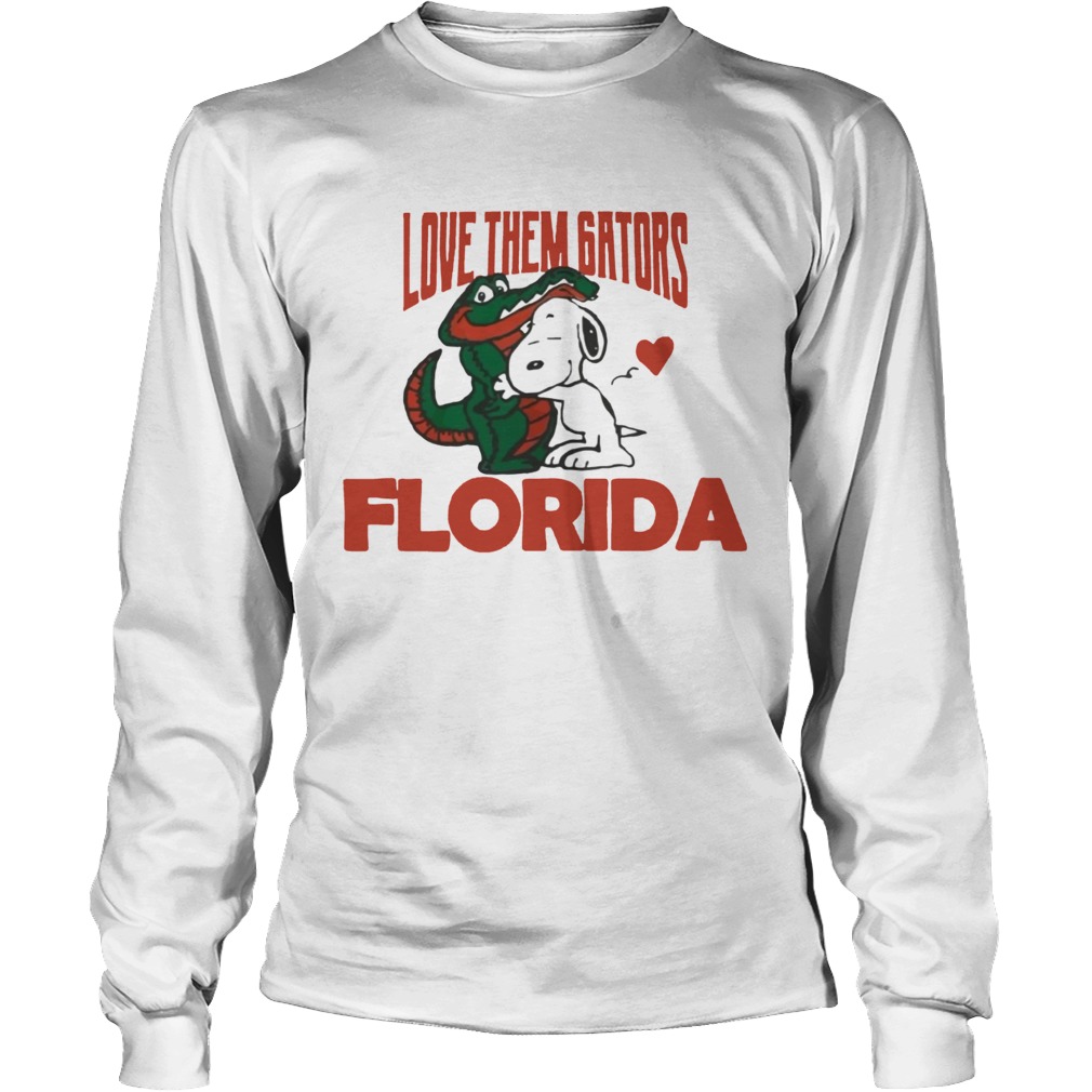 Love Them Gators Florida Snoopy Hug Funny TShirt LongSleeve