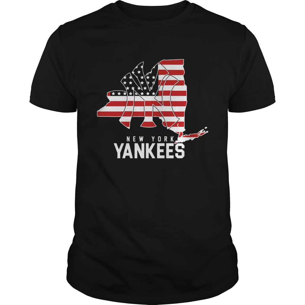 New York Map Yankees American Flag Shirt