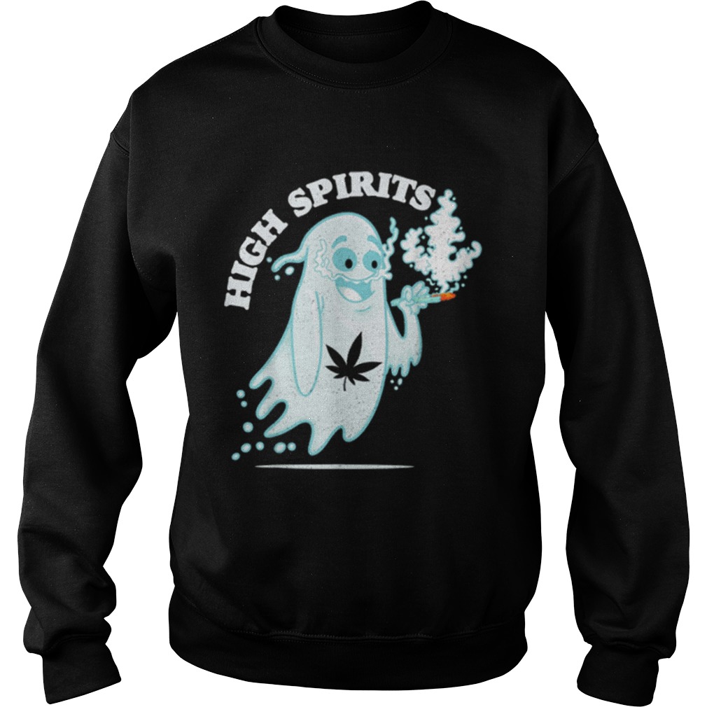 Original High Spirits Funny Halloween Stoner Pothead Cannabis Apparel Sweatshirt