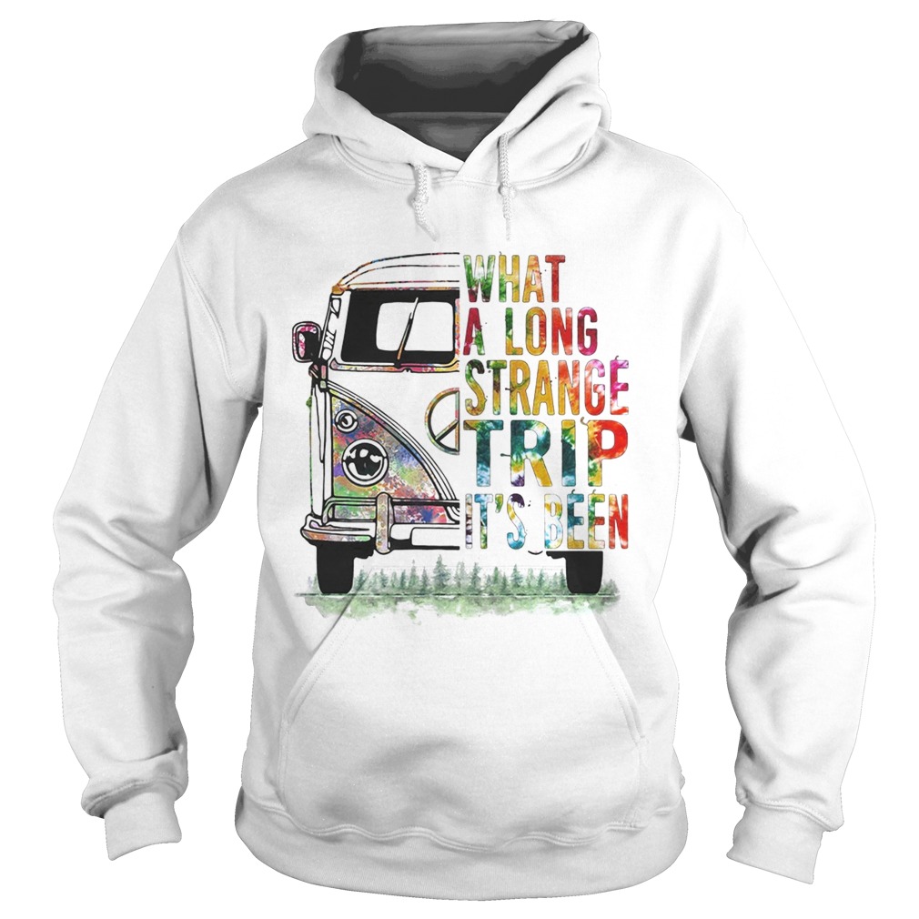 Pretty Hippie bus What a long strange trip its been Hoodie