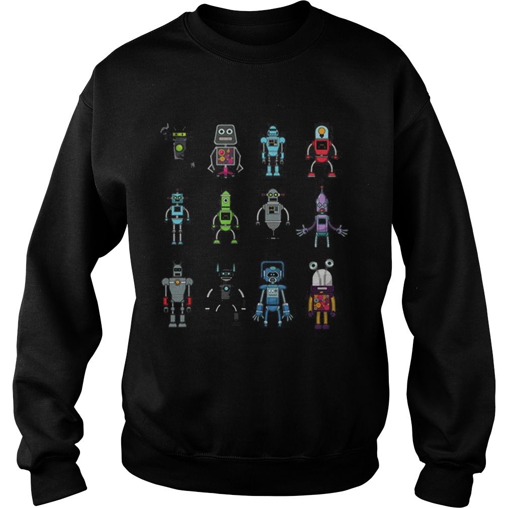 Robot Emoji Ai Geek Science Robotics Vintage Sweatshirt