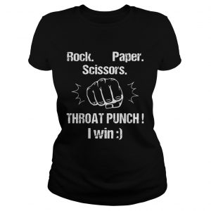 Rock Paper Scissors Throat Punch Ladies Tee