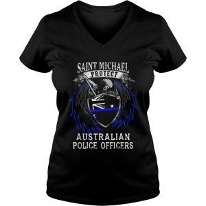 Saint Michael protect Australian police officers Ladies Vneck