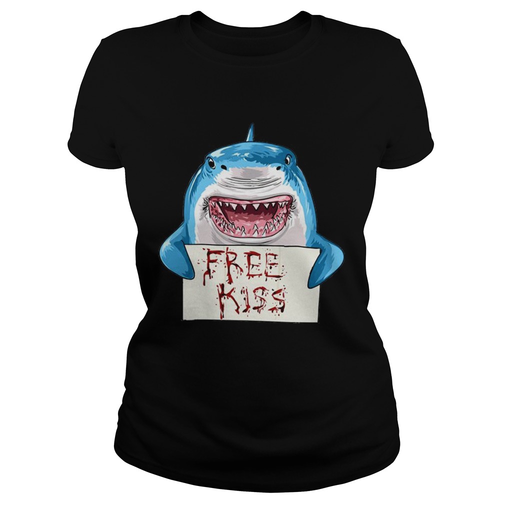 Shark Free Kiss TShirt Classic Ladies