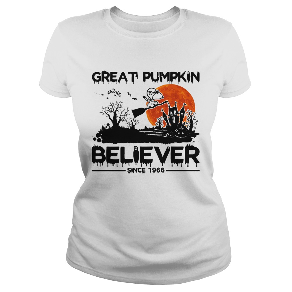 Snoopy Great pumpkin believer since 1966 Halloween Classic Ladies