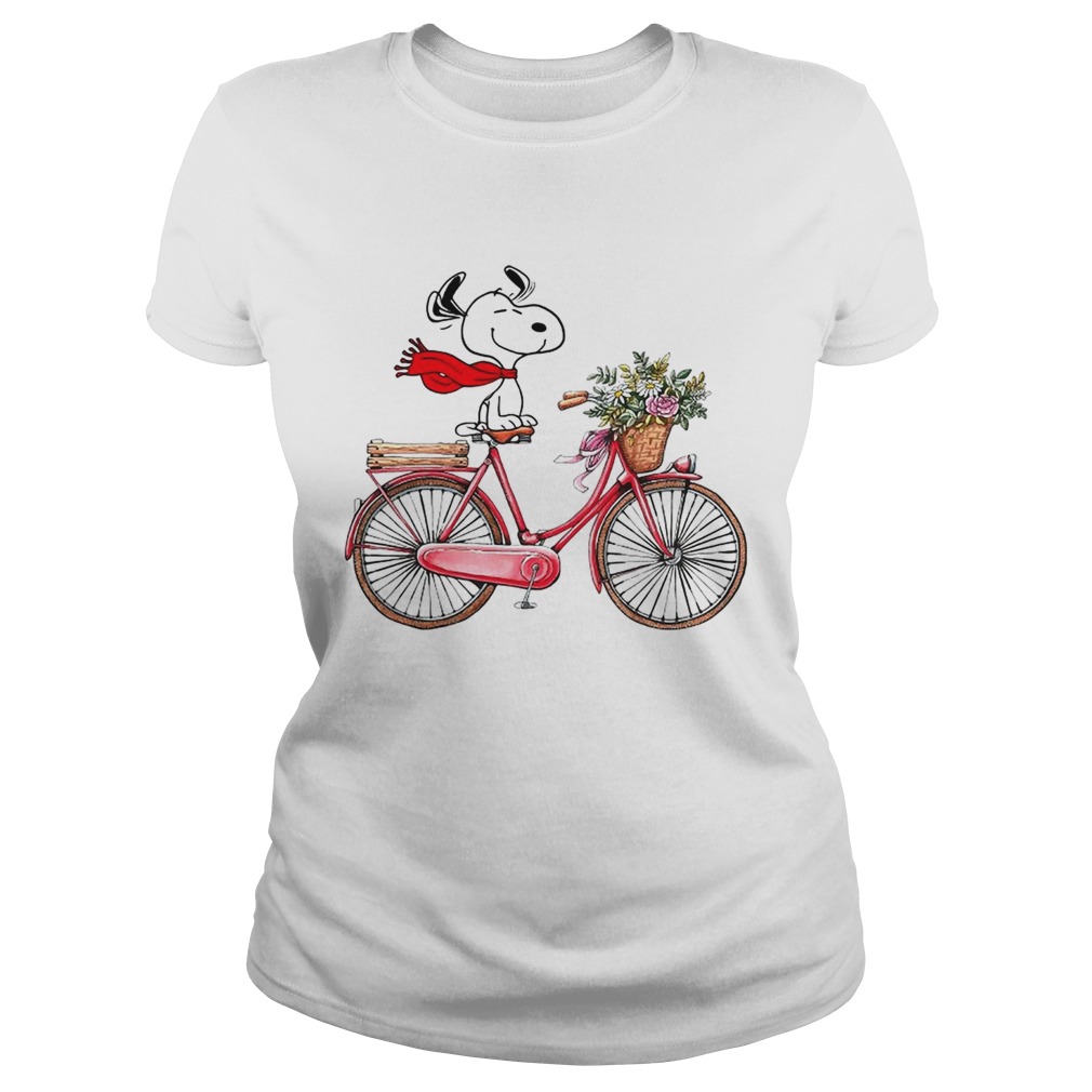 Snoopy riding bicycle Classic Ladies