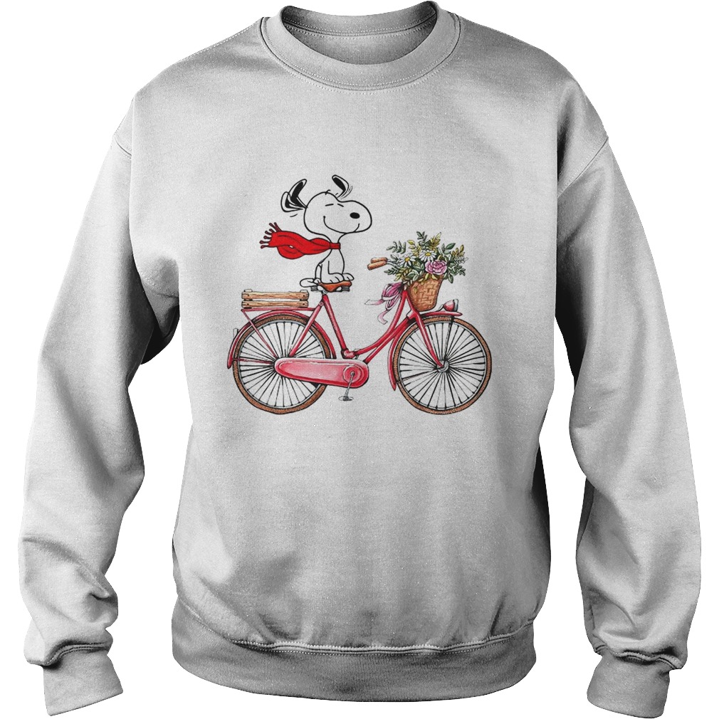 Snoopy riding bicycle Sweatshirt