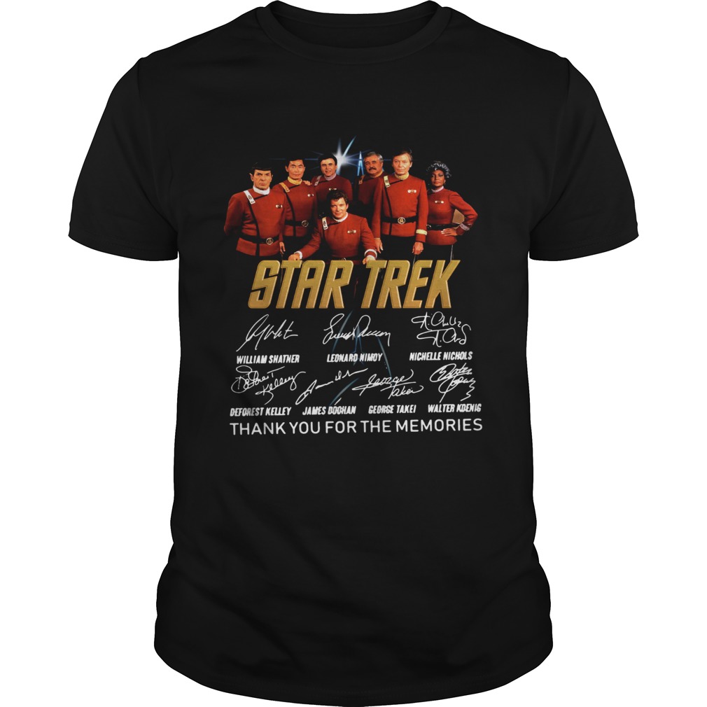 Star Trek signature thank you for the memories shirt