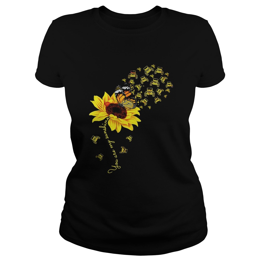 Sunflower Butterfly Jeep you are my sunshine Classic Ladies