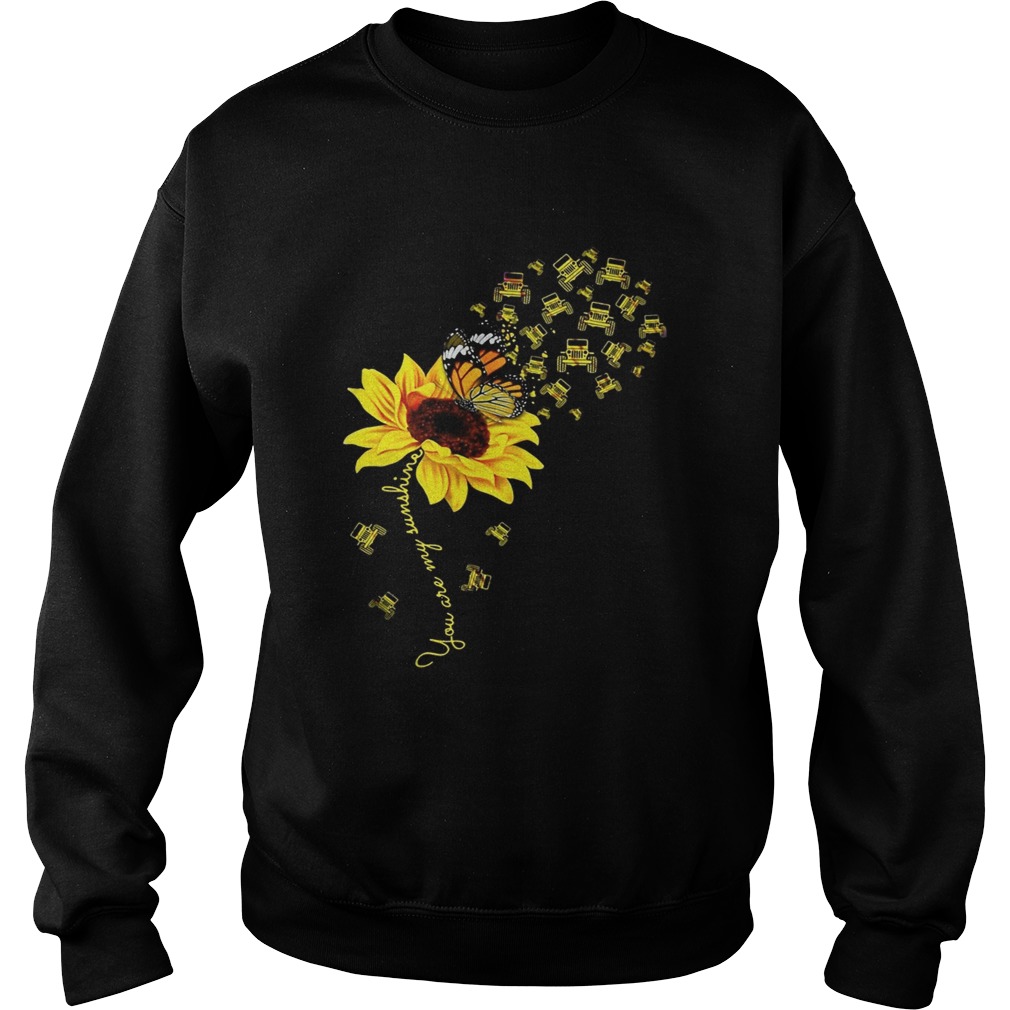 Sunflower Butterfly Jeep you are my sunshine Sweatshirt