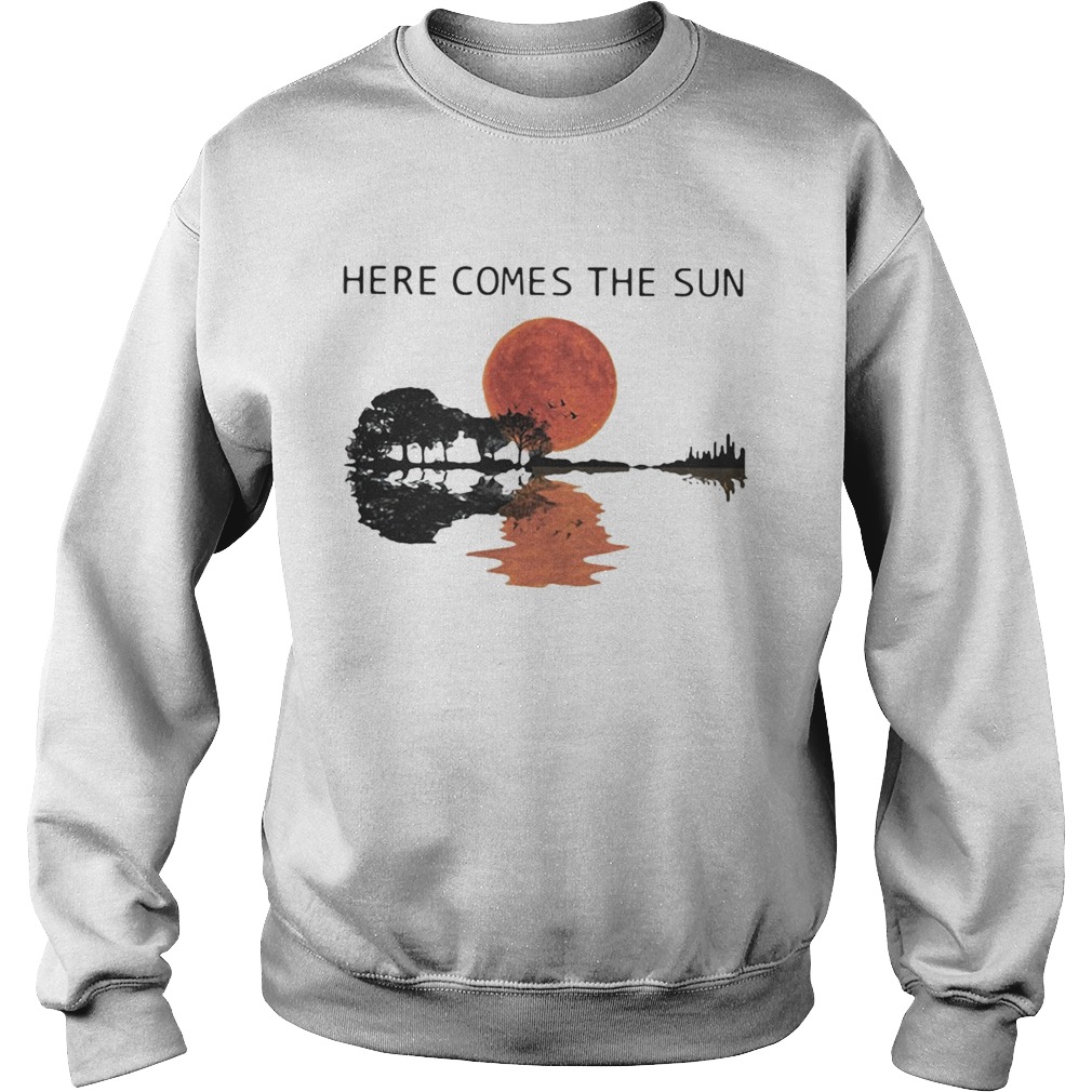 Sunset Guitar lake Here comes the sun Sweatshirt