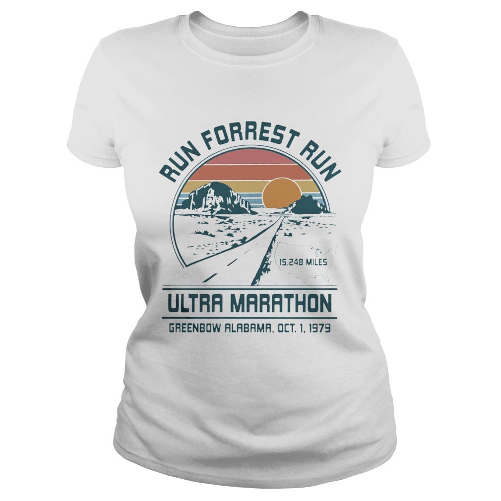 Sunset Run Forrest Run Ultra Marathon Shirt Classic Ladies