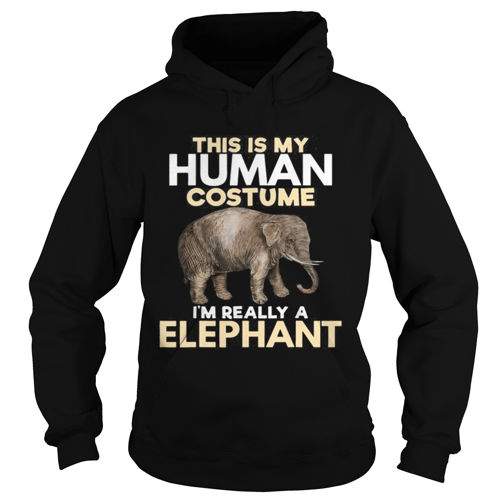 This Is My Human Costume Im Really A Elephant Halloween Hoodie