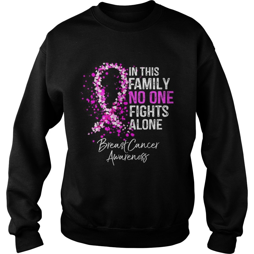 Top In This No One Fights Alone Breast Cancer Awareness Sweatshirt