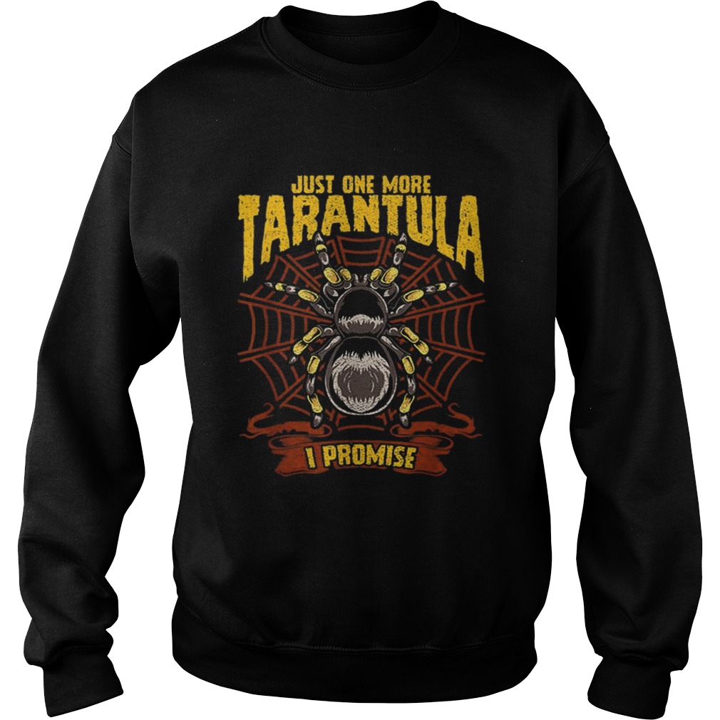 Top Just One More Tarantula Spiders Sweatshirt