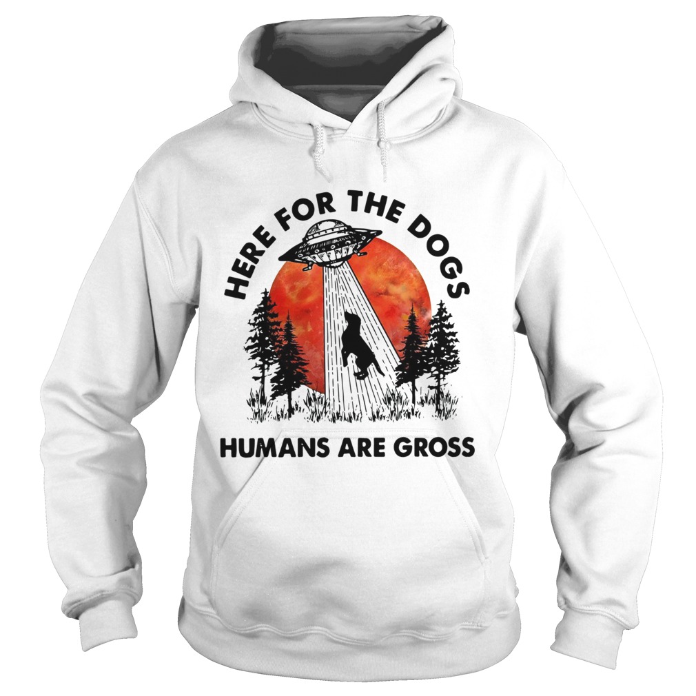 UFO Here for the dogs humans are gross Hoodie