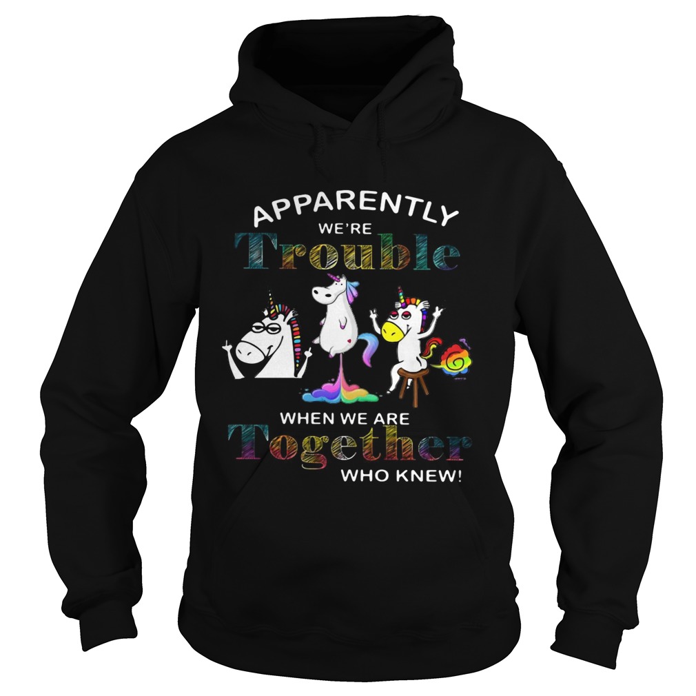 Unicorn apparently were trouble when we are together who knew Hoodie
