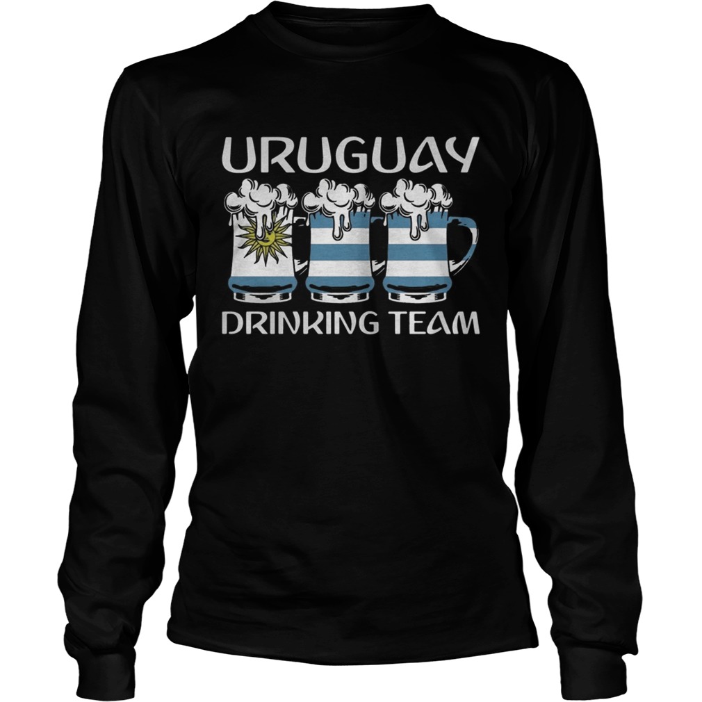 Uruguay Drinking Beer Team Shirt LongSleeve
